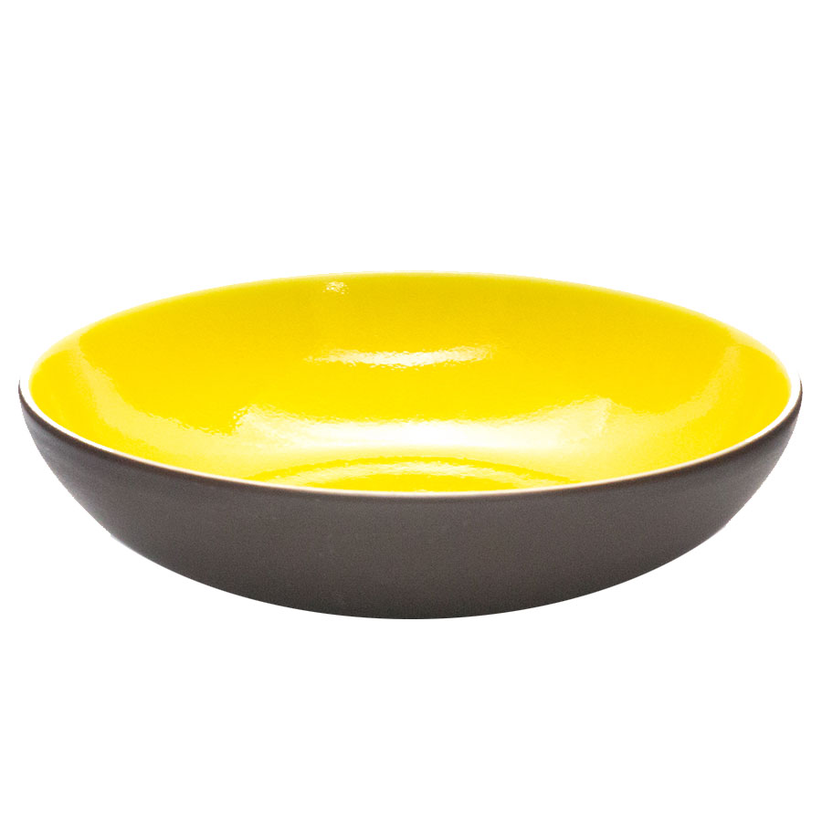Jars Tourron Stoneware Citron Round Pasta Bowl 24cm