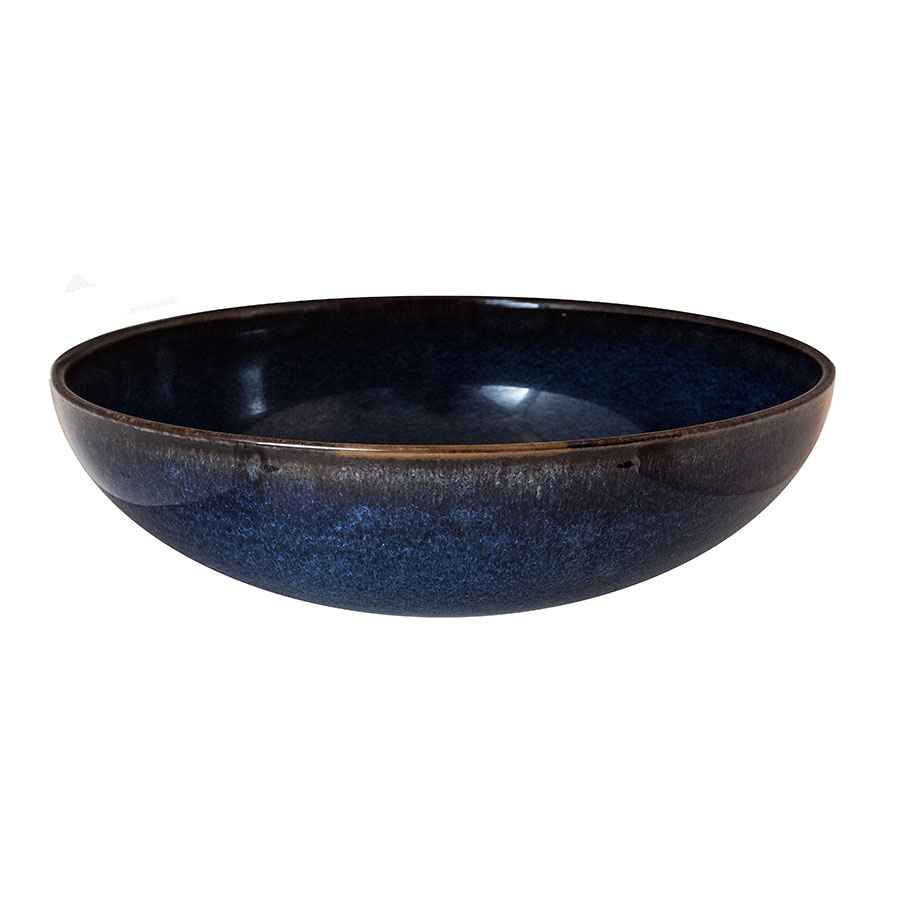Jars Tourron Stoneware Indigo Round Pasta Bowl 24cm