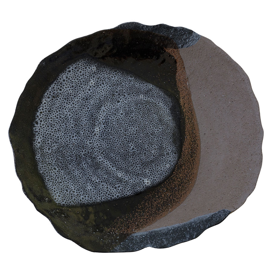 Jars Wabi Stoneware Kemuri Dessert Plate 23x21cm
