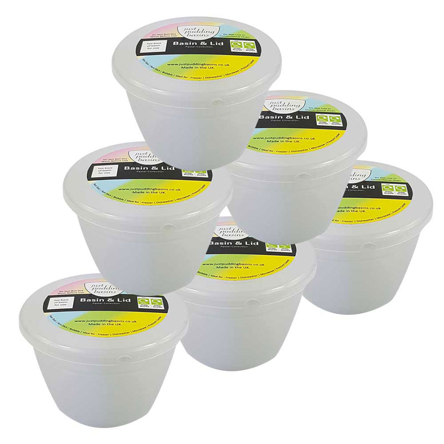 Clear Plastic Basin With Lid 0.25 Pint / 140ml